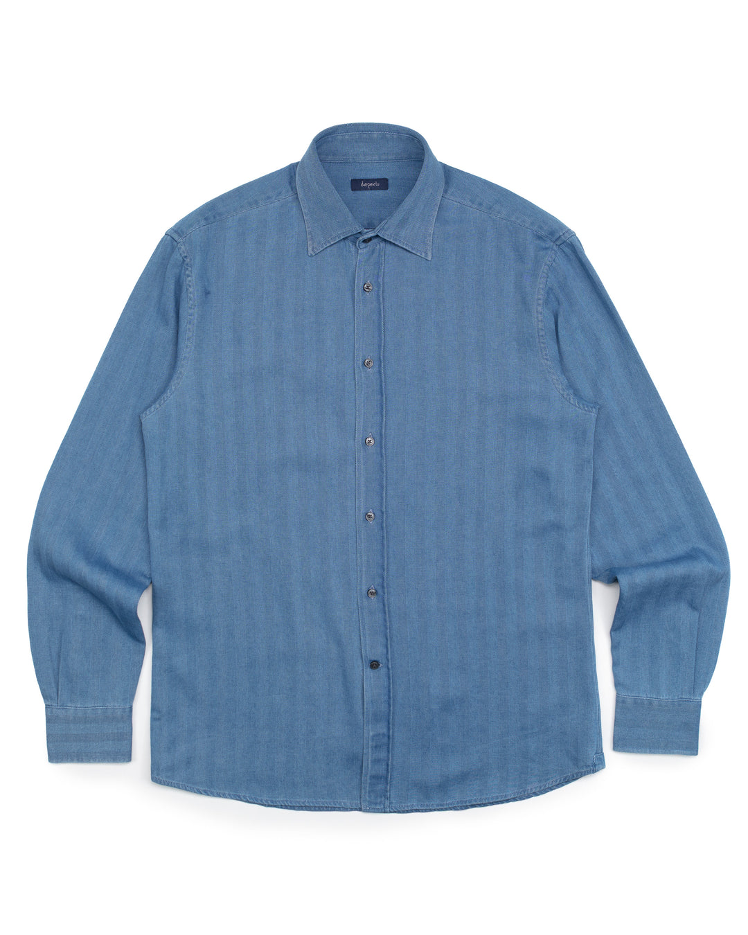 The Nigel in Light Indigo Herringbone