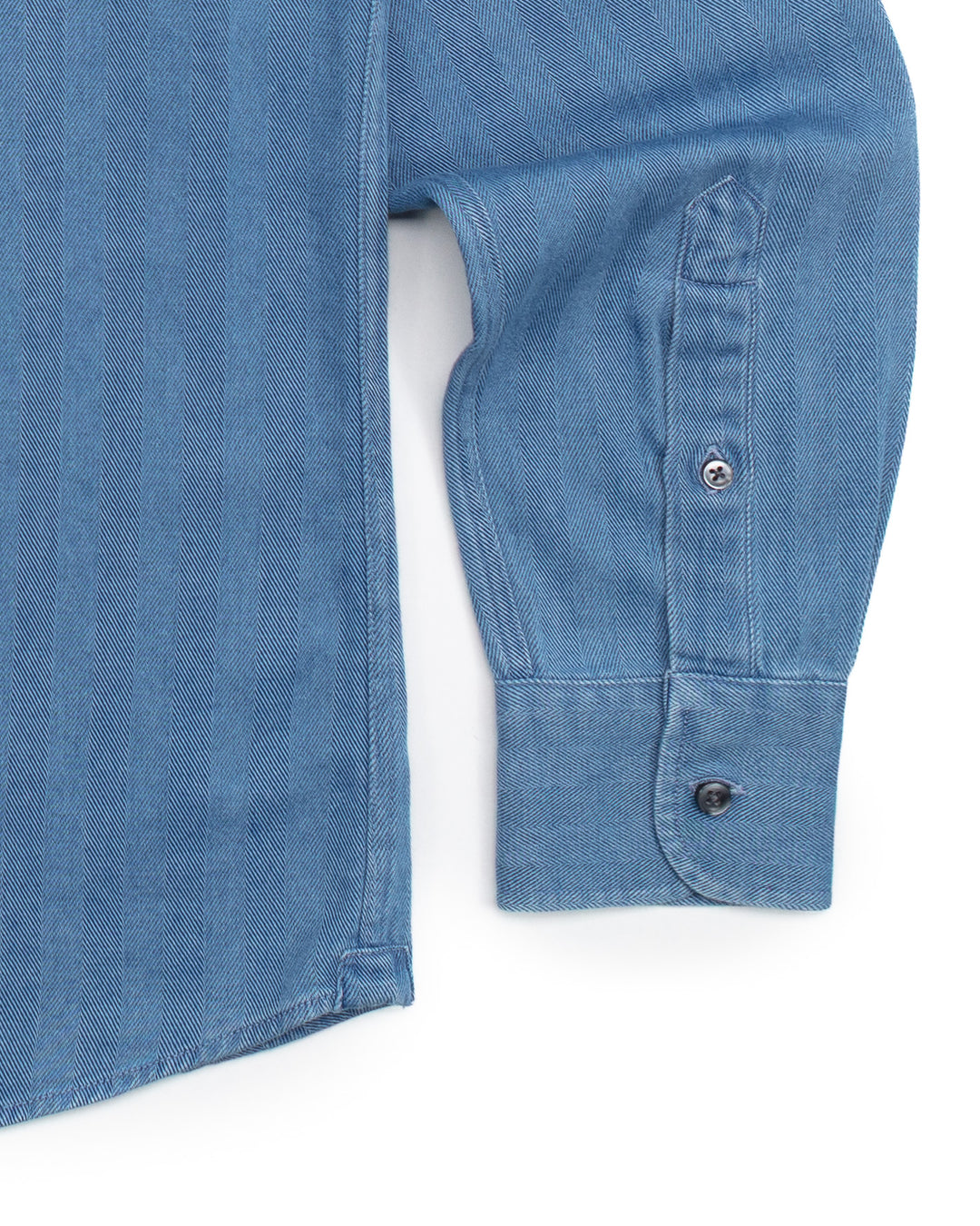 The Nigel in Light Indigo Herringbone