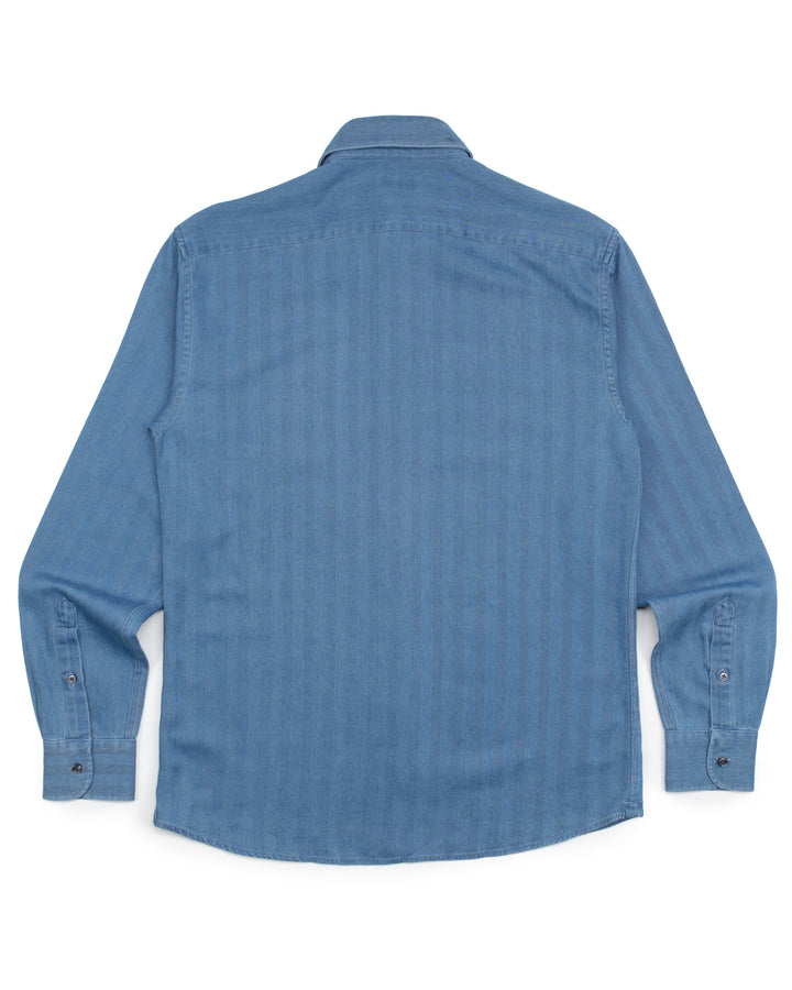 The Nigel in Light Indigo Herringbone