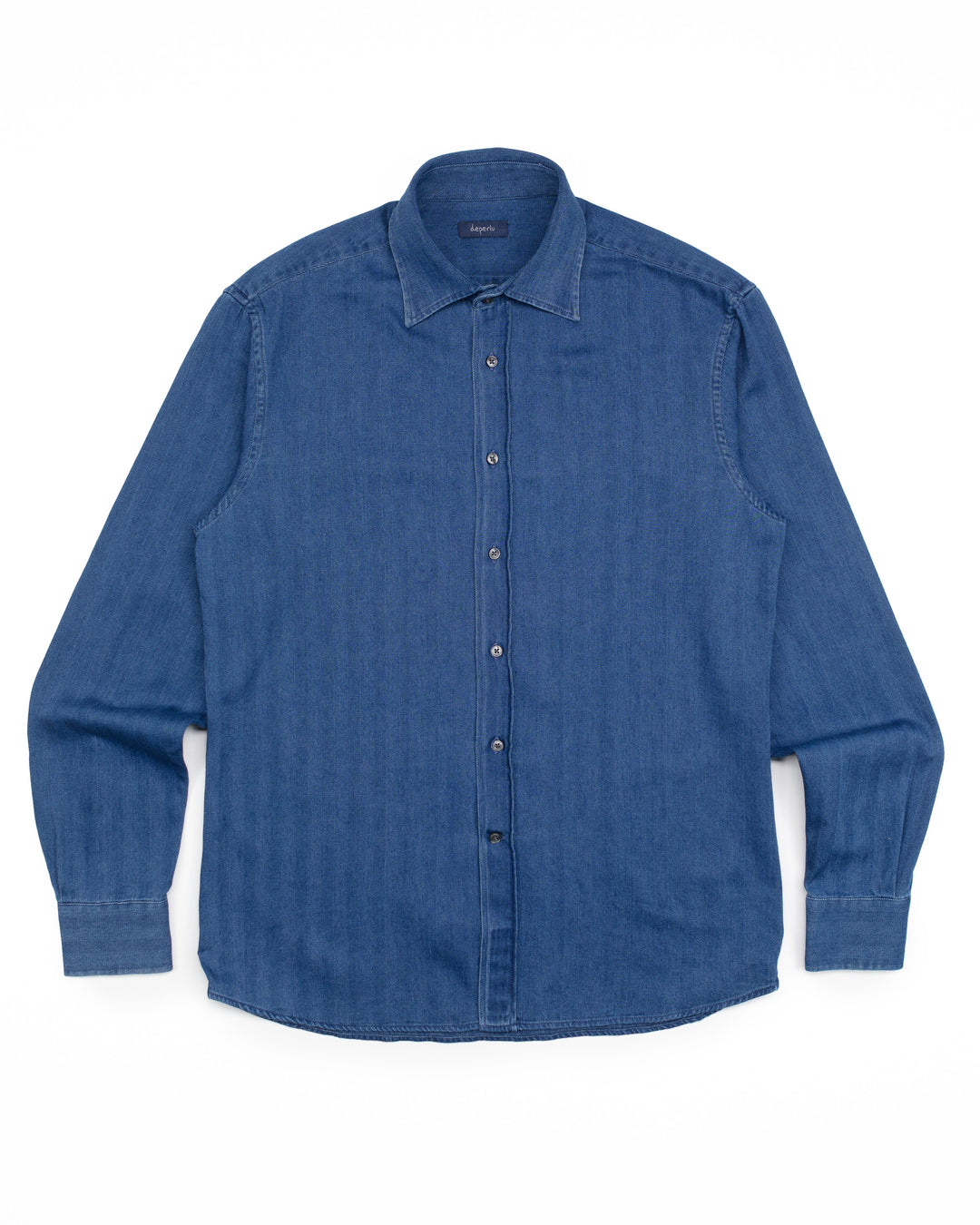 The Nigel in Dark Indigo Herringbone