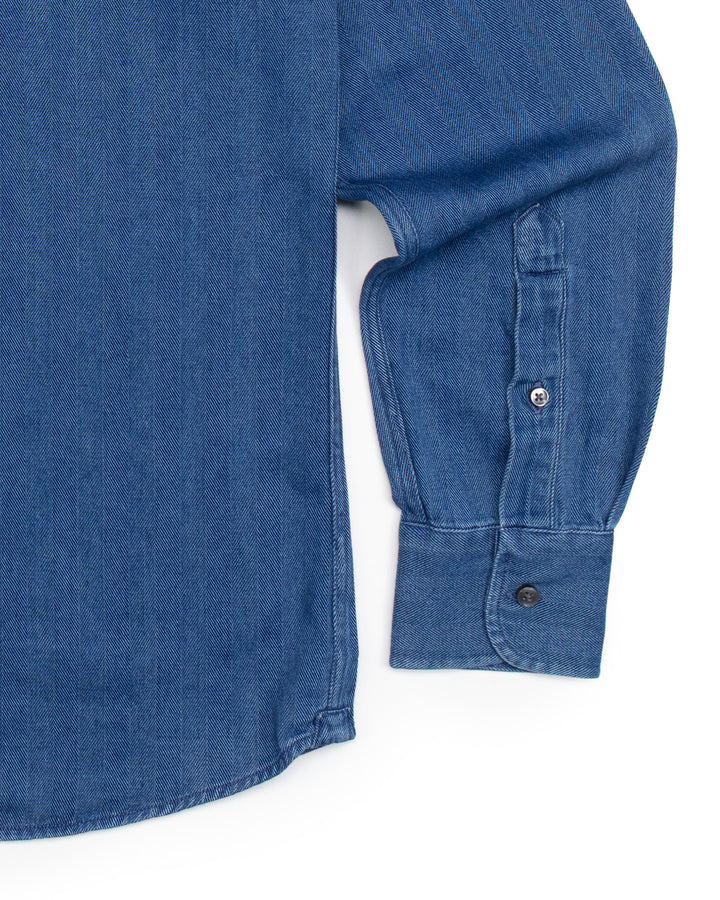 The Nigel in Dark Indigo Herringbone