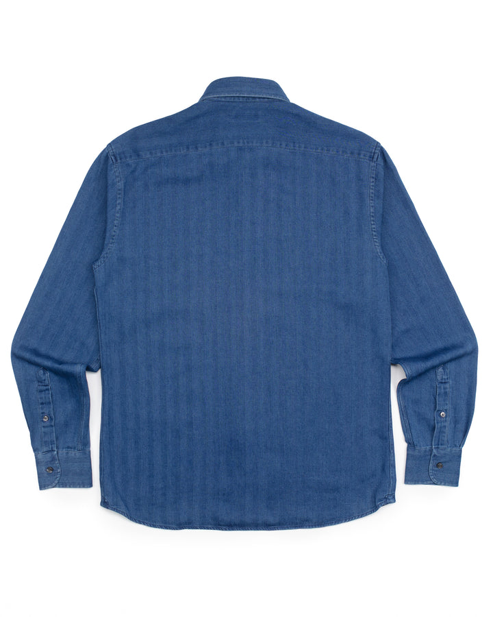 The Nigel in Dark Indigo Herringbone