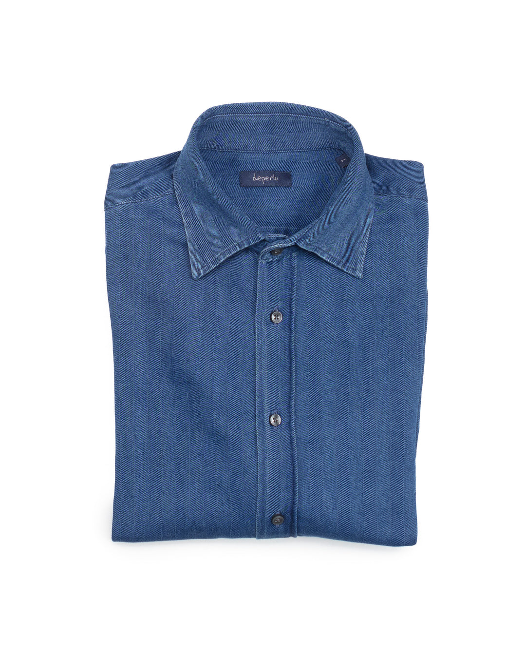 The Nigel in Dark Indigo Herringbone