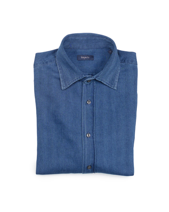 The Nigel in Dark Indigo Herringbone