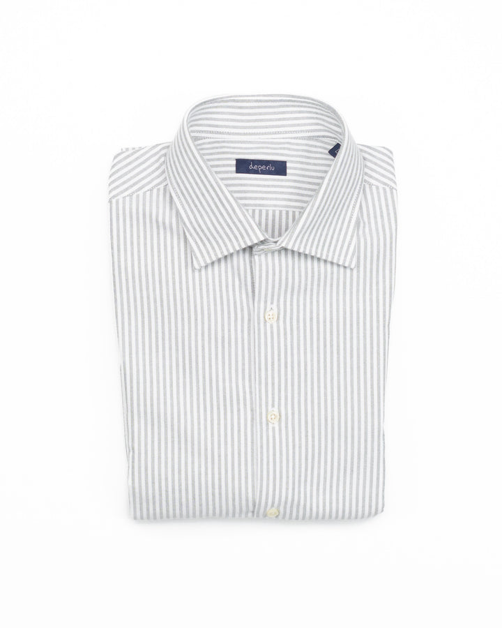 The Blake Shirt in Green Stripe