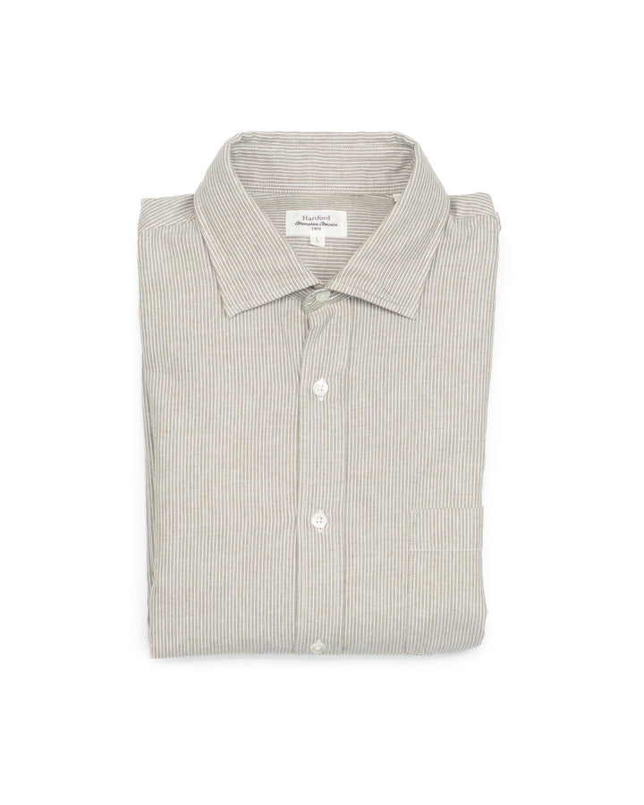 Paul Shirt in Green Stripe