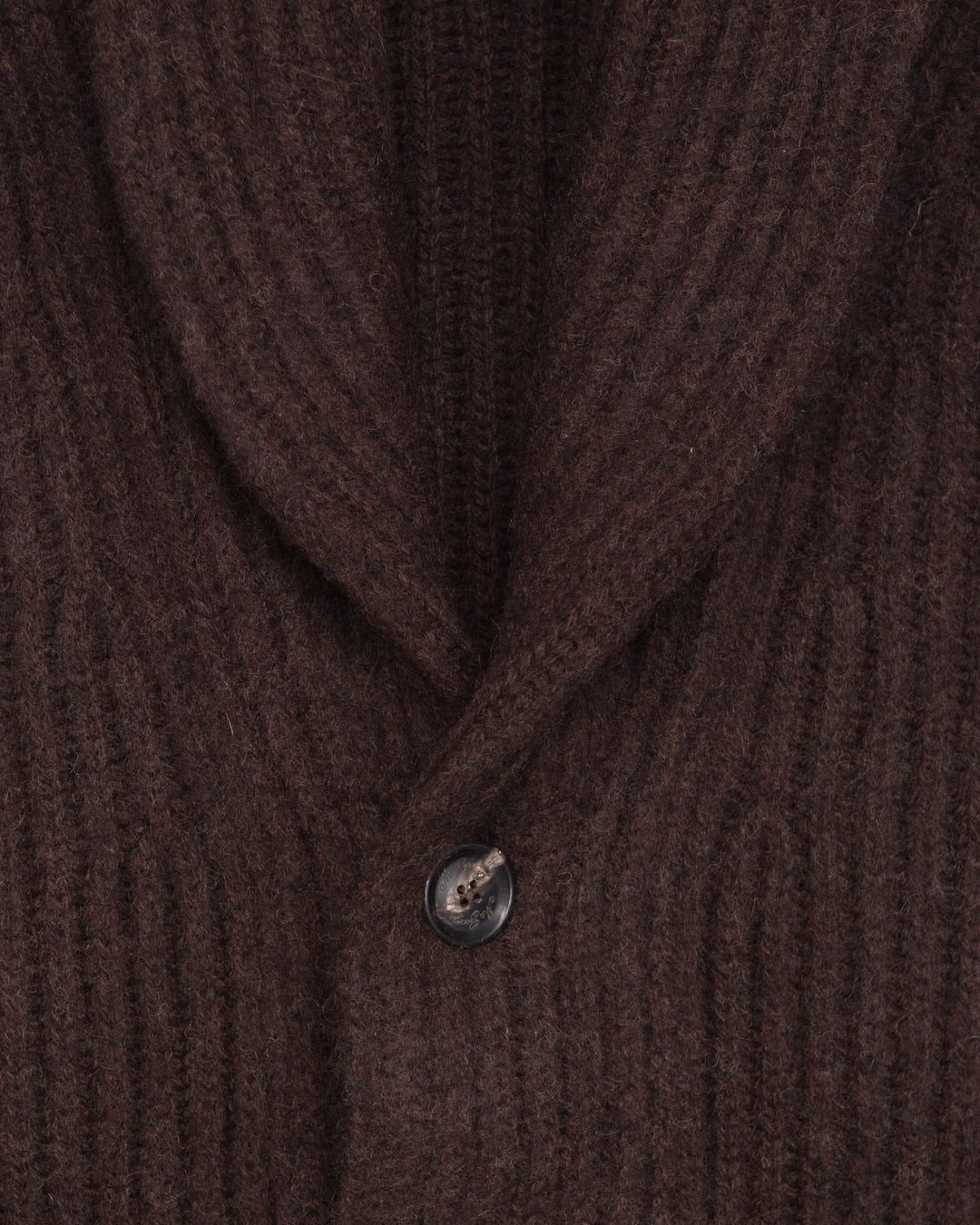 Shawl Cardigan in Brushed Shetland Coffee