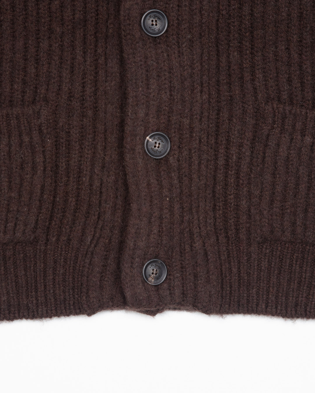 Shawl Cardigan in Brushed Shetland Coffee