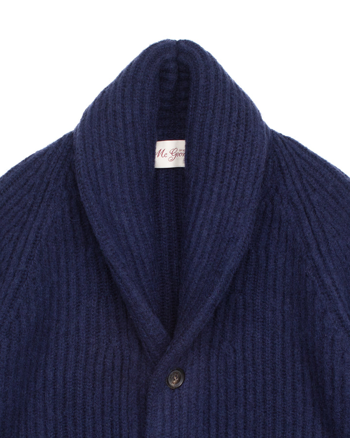 Shawl Cardigan in Brushed Shetland Indigo