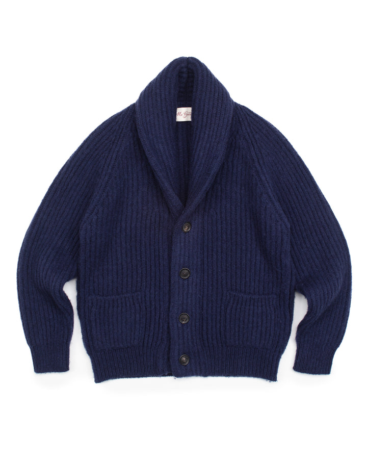 Shawl Cardigan in Brushed Shetland Indigo