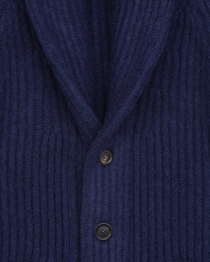 Shawl Cardigan in Brushed Shetland Indigo