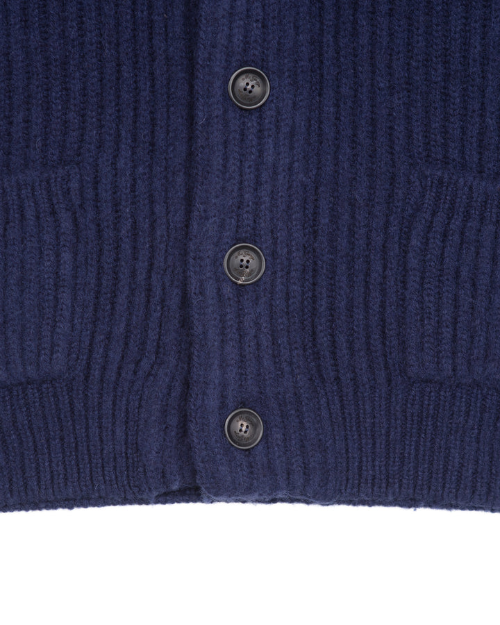 Shawl Cardigan in Brushed Shetland Indigo