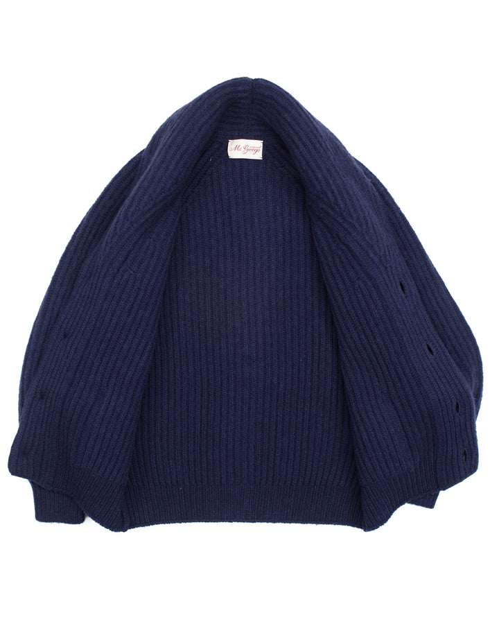 Shawl Cardigan in Brushed Shetland Indigo