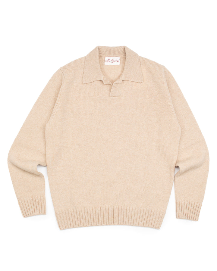 Fly Polo in Beige Shetland