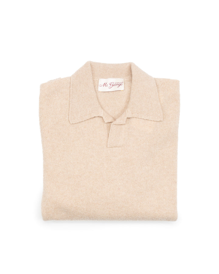 Fly Polo in Beige Shetland