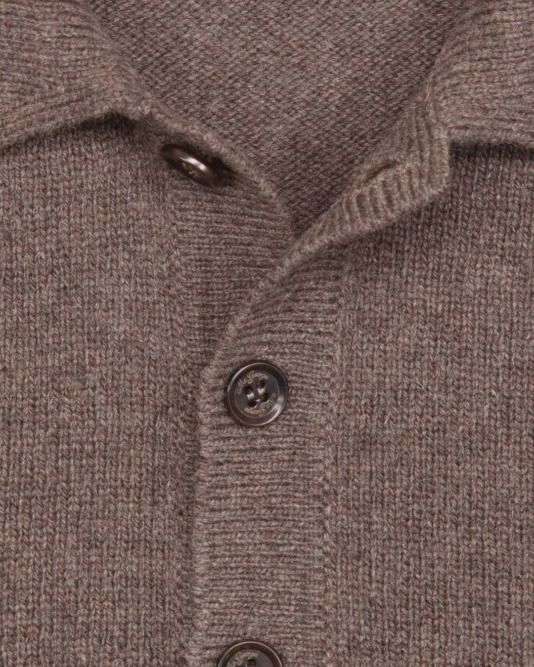 Buttoned Polo Sweater in Chestnut