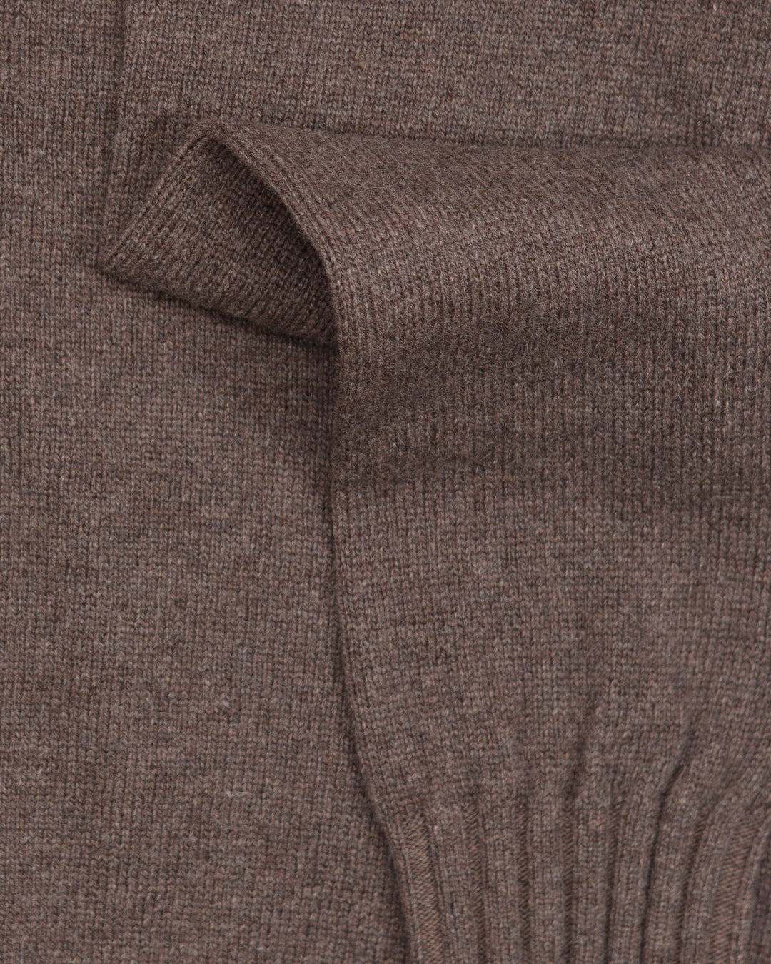 Buttoned Polo Sweater in Chestnut