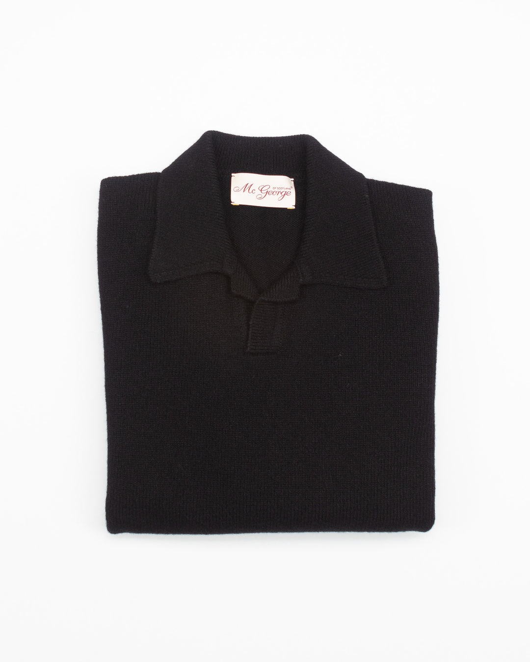 Fly Polo in Black Shetland