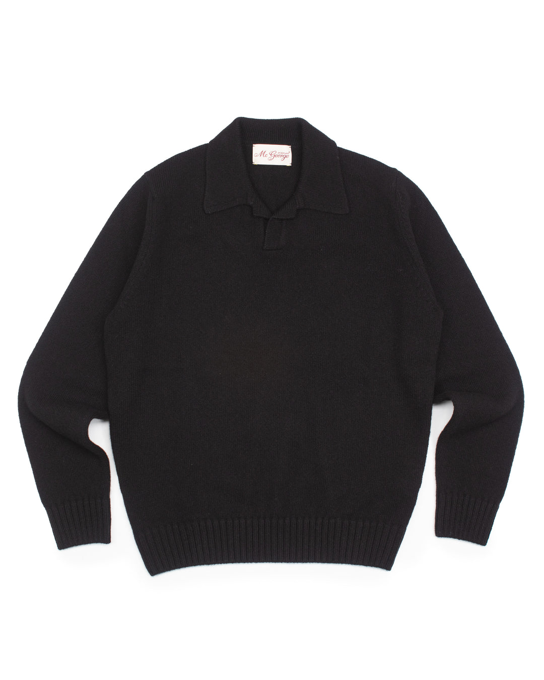 Fly Polo in Black Shetland