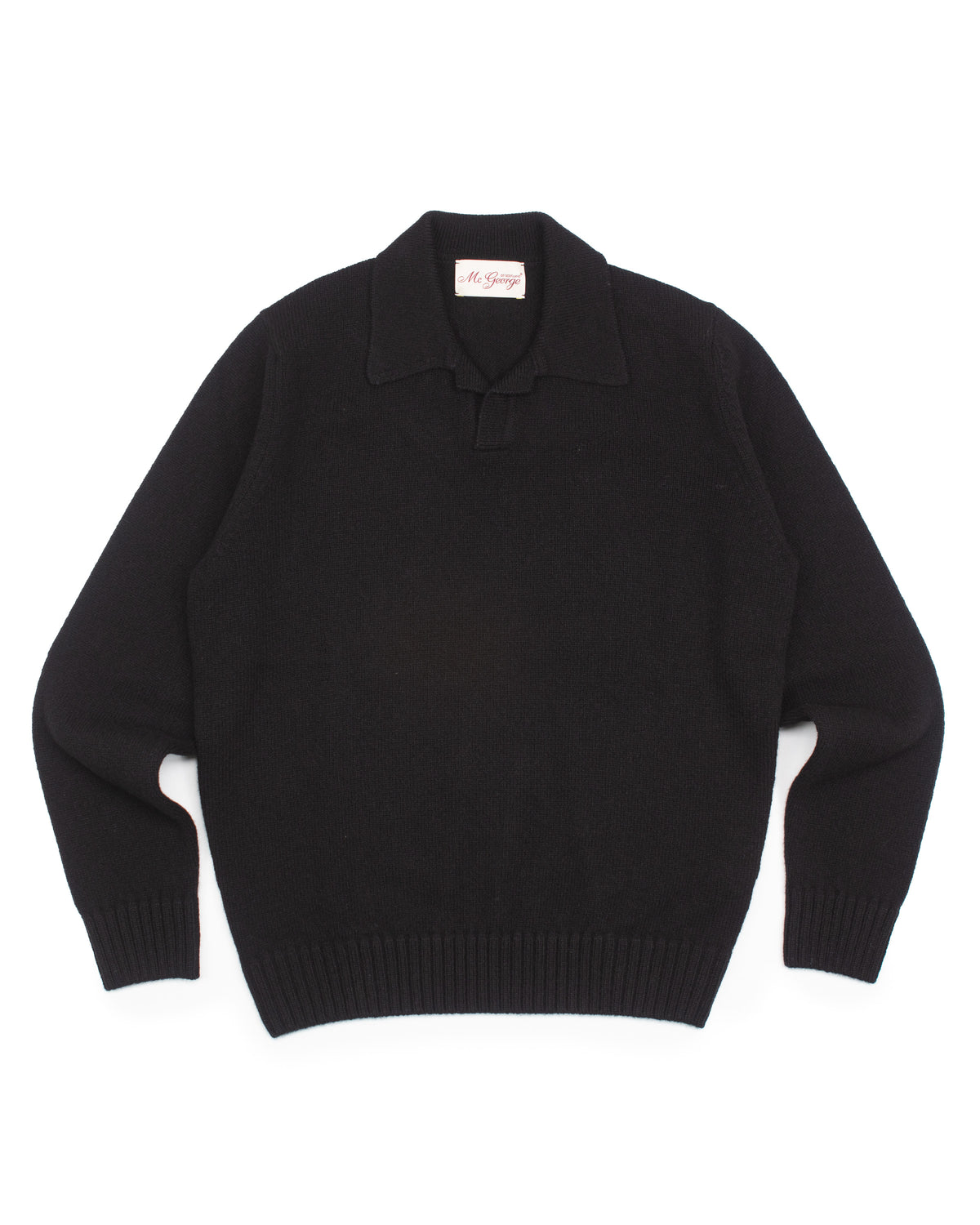 Fly Polo in Black Shetland