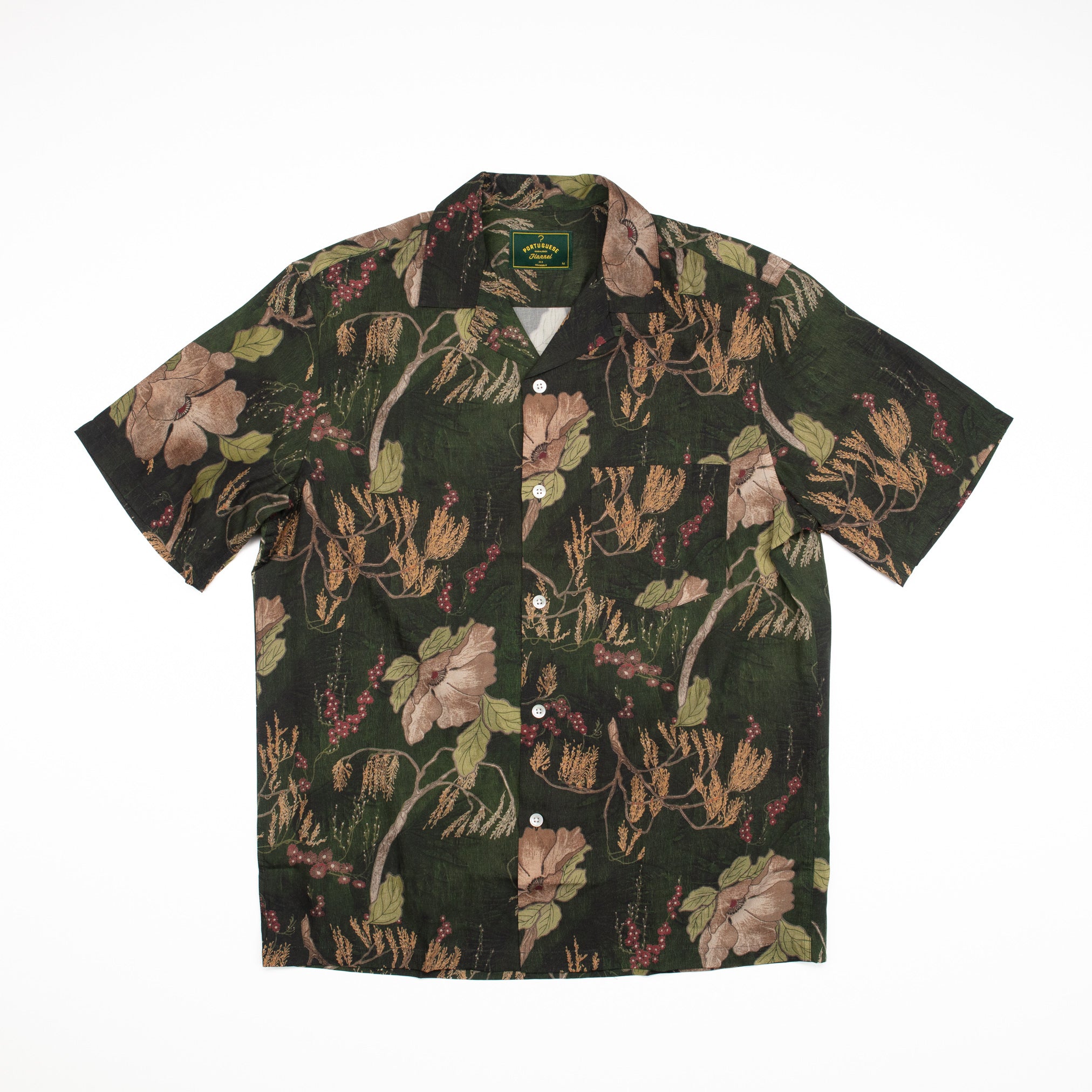 The Ambar Shirt in Tropical Green
