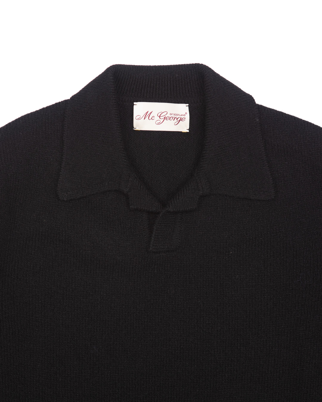 Fly Polo in Black Shetland