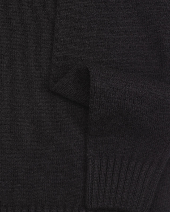Fly Polo in Black Shetland