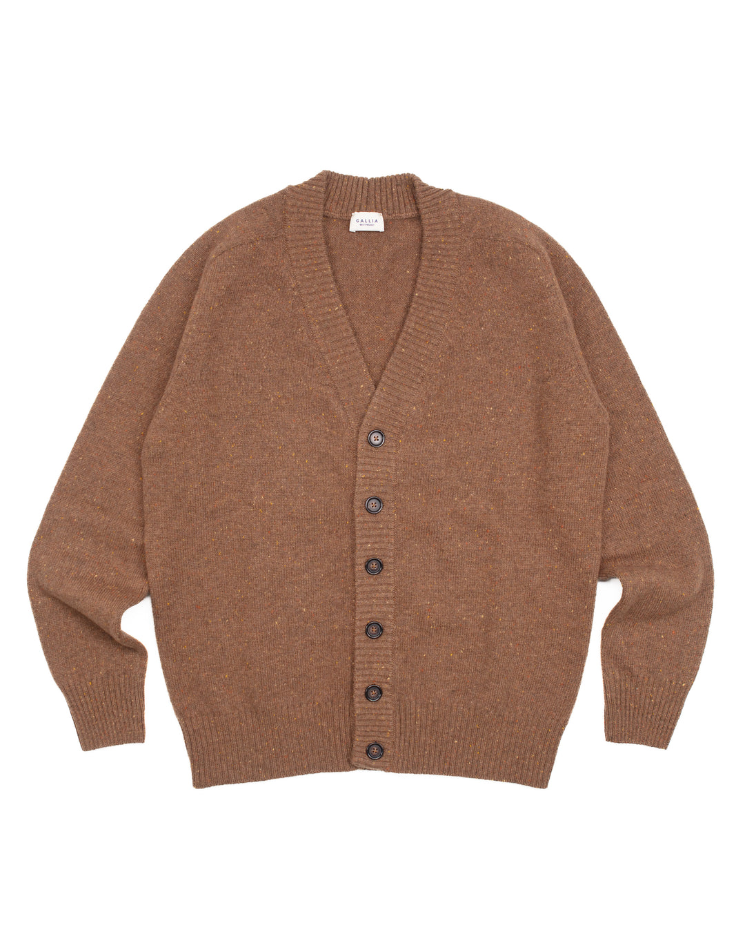 The Attik Cardigan in Tobacco Donegal