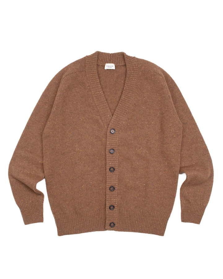 The Attik Cardigan in Tobacco Donegal