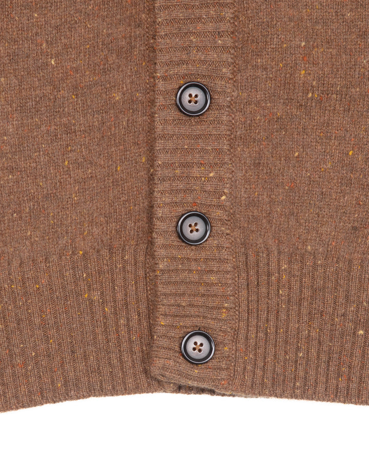 The Attik Cardigan in Tobacco Donegal