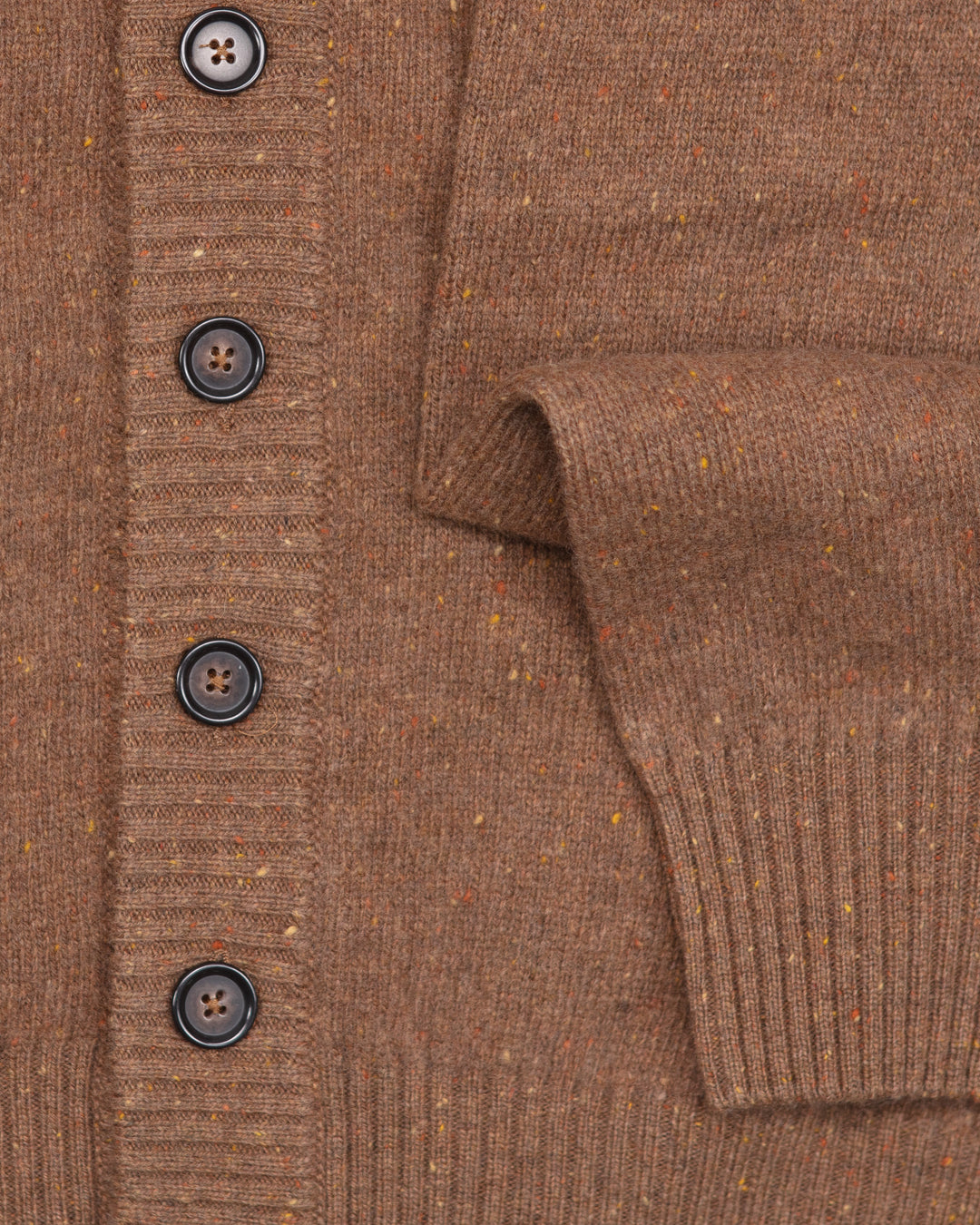 The Attik Cardigan in Tobacco Donegal