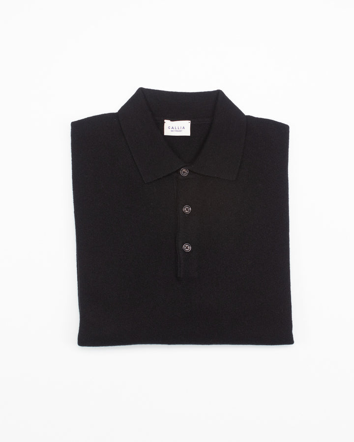 The Ruken Polo Sweater in Black