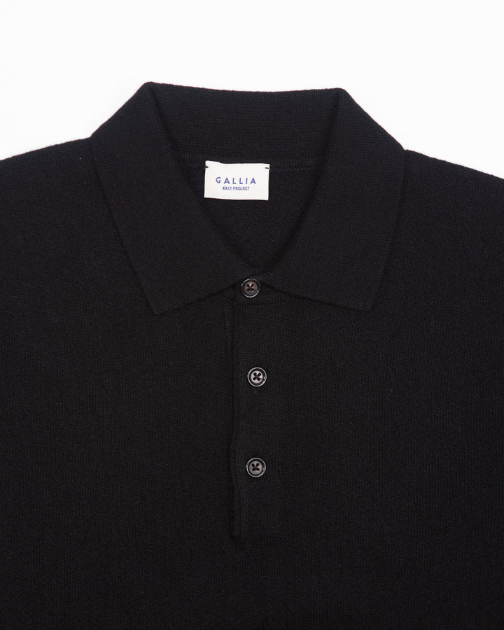 The Ruken Polo Sweater in Black