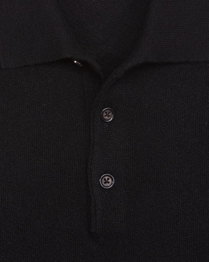 The Ruken Polo Sweater in Black
