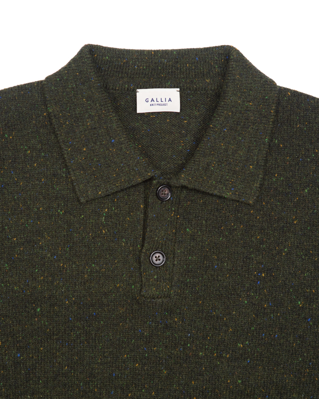 The Opek Polo Sweater in Olive Donegal