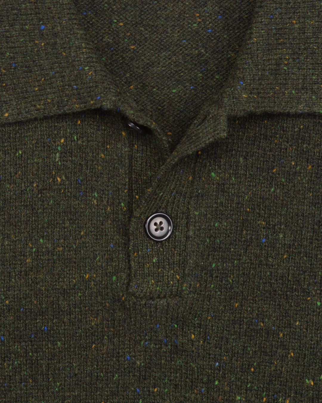 The Opek Polo Sweater in Olive Donegal