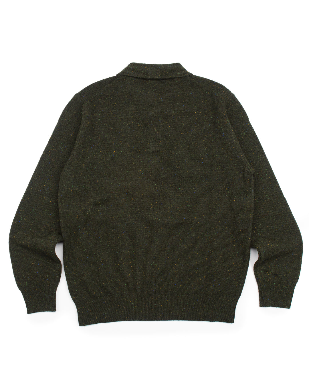 The Opek Polo Sweater in Olive Donegal