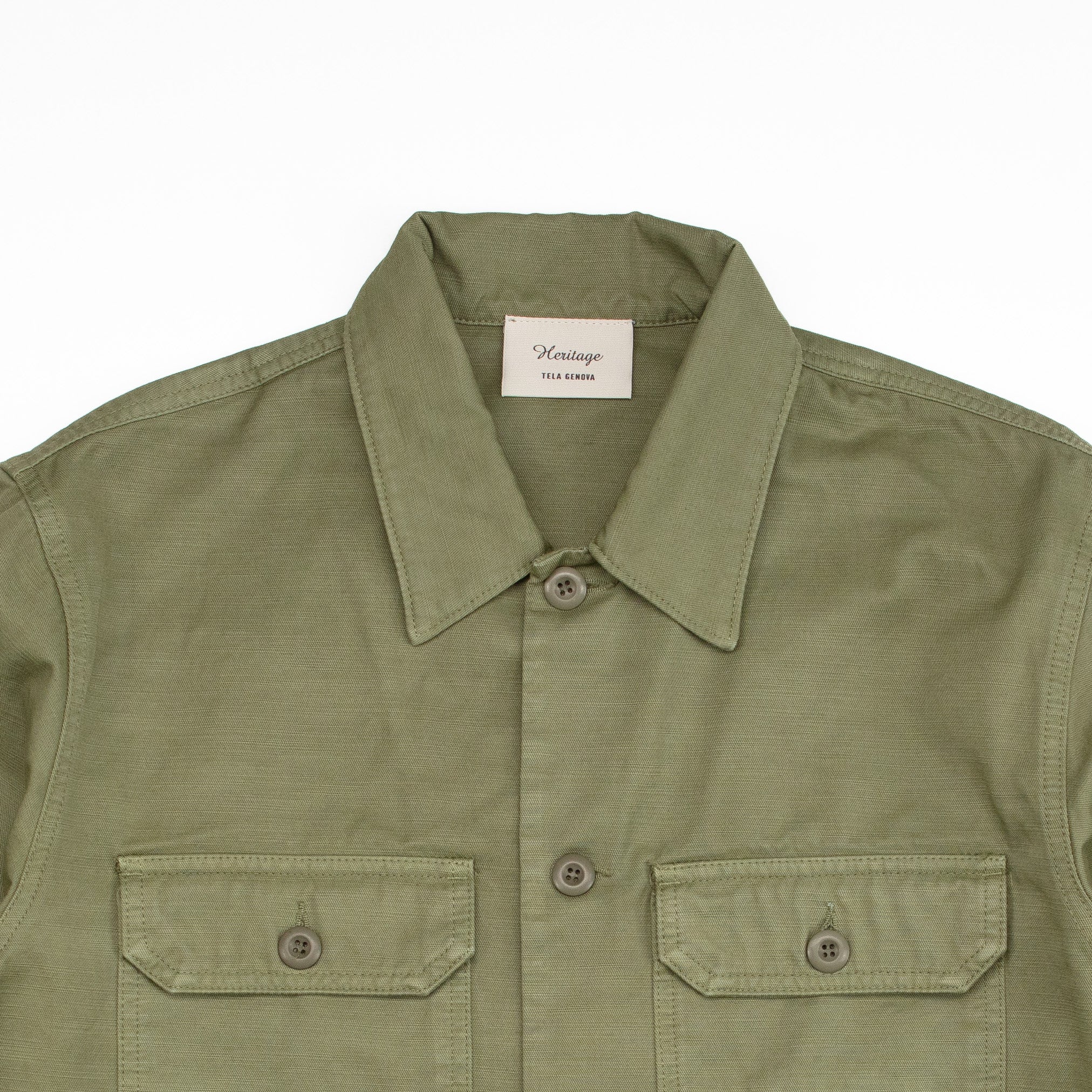 Greto Over Shirt in Military Green