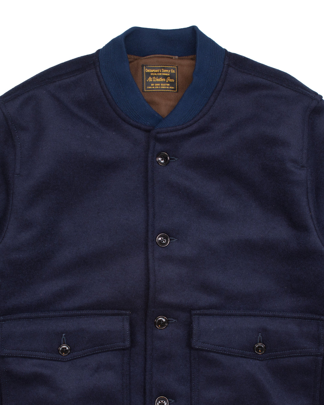 The A1 Bomber Jacket in Navy Wool