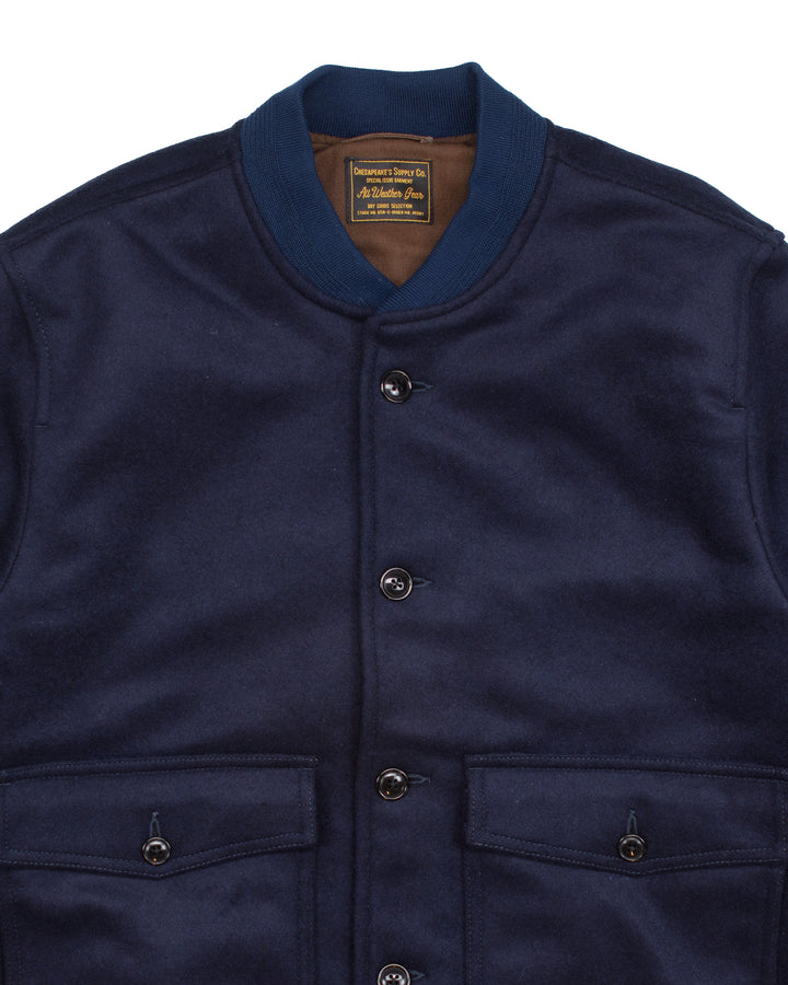 The A1 Bomber Jacket in Navy Wool