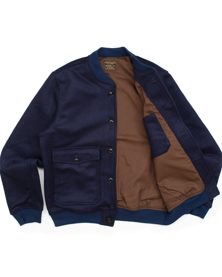 The A1 Bomber Jacket in Navy Wool