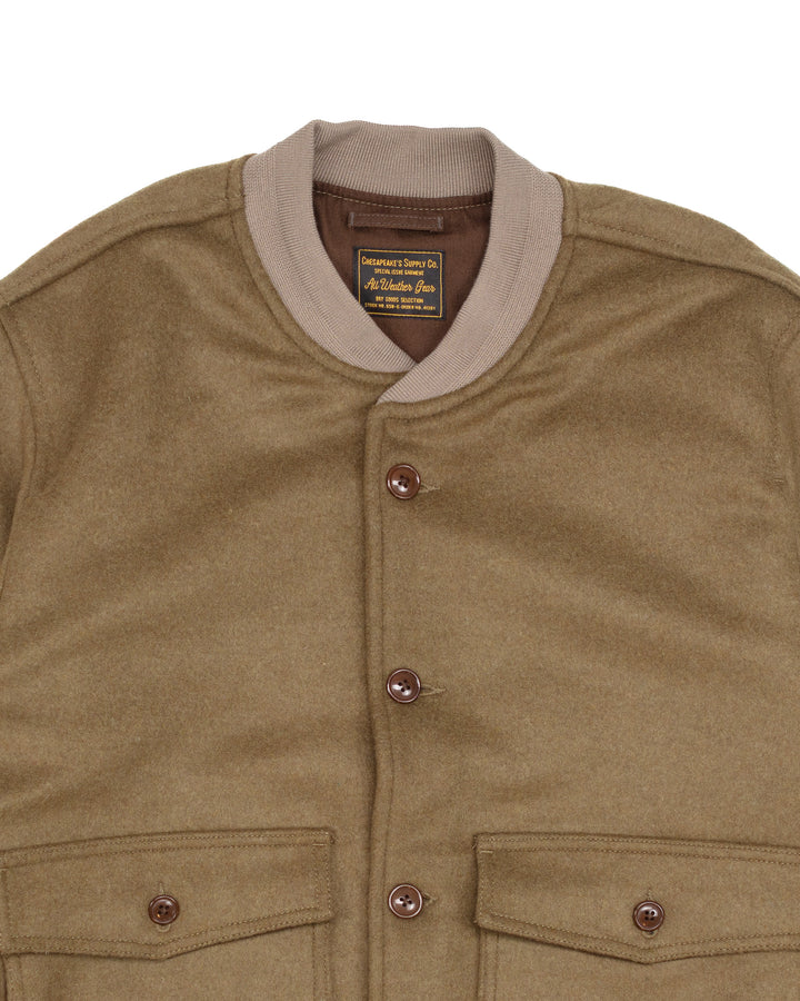 The A1 Bomber Jacket in Olive Wool