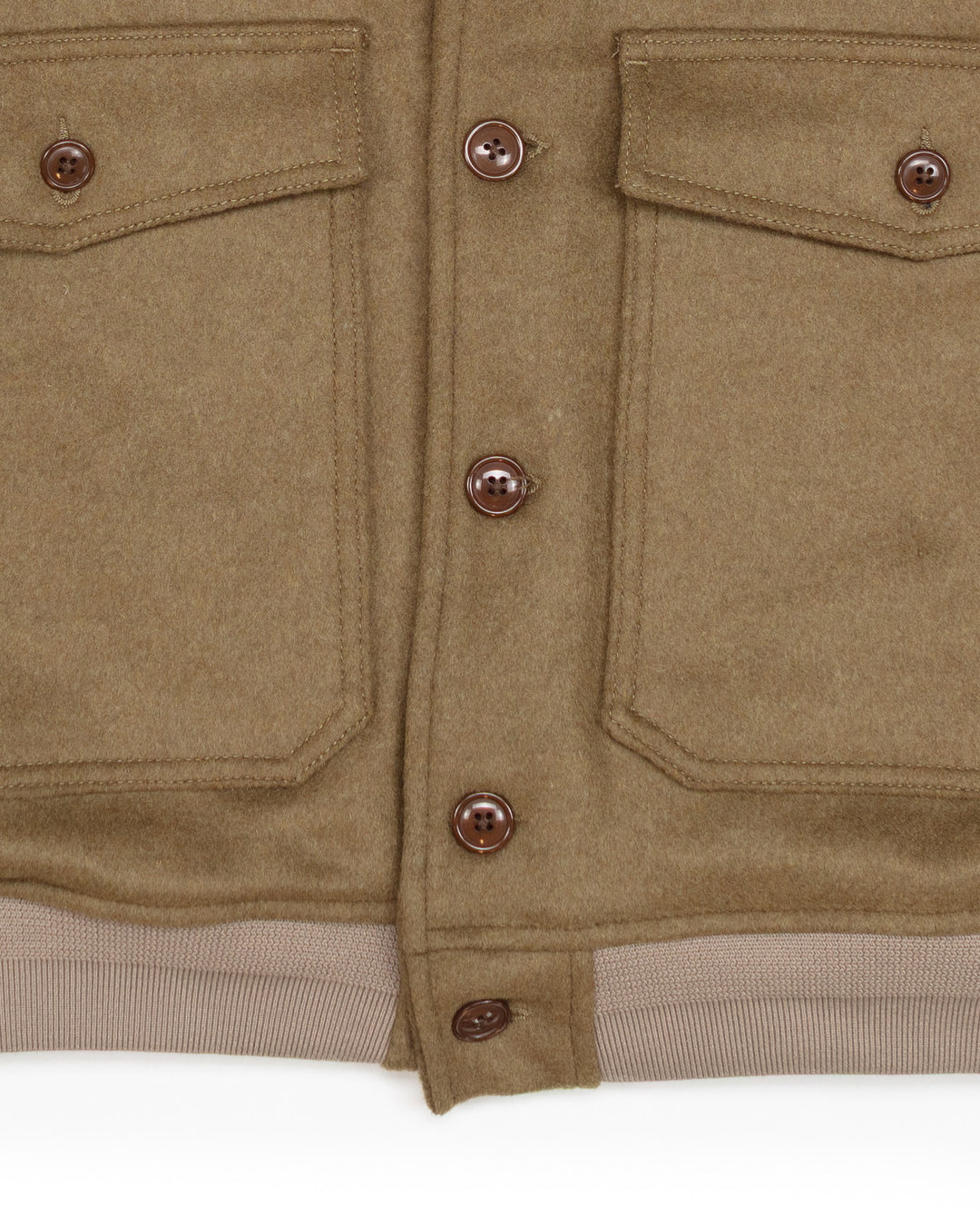 The A1 Bomber Jacket in Olive Wool