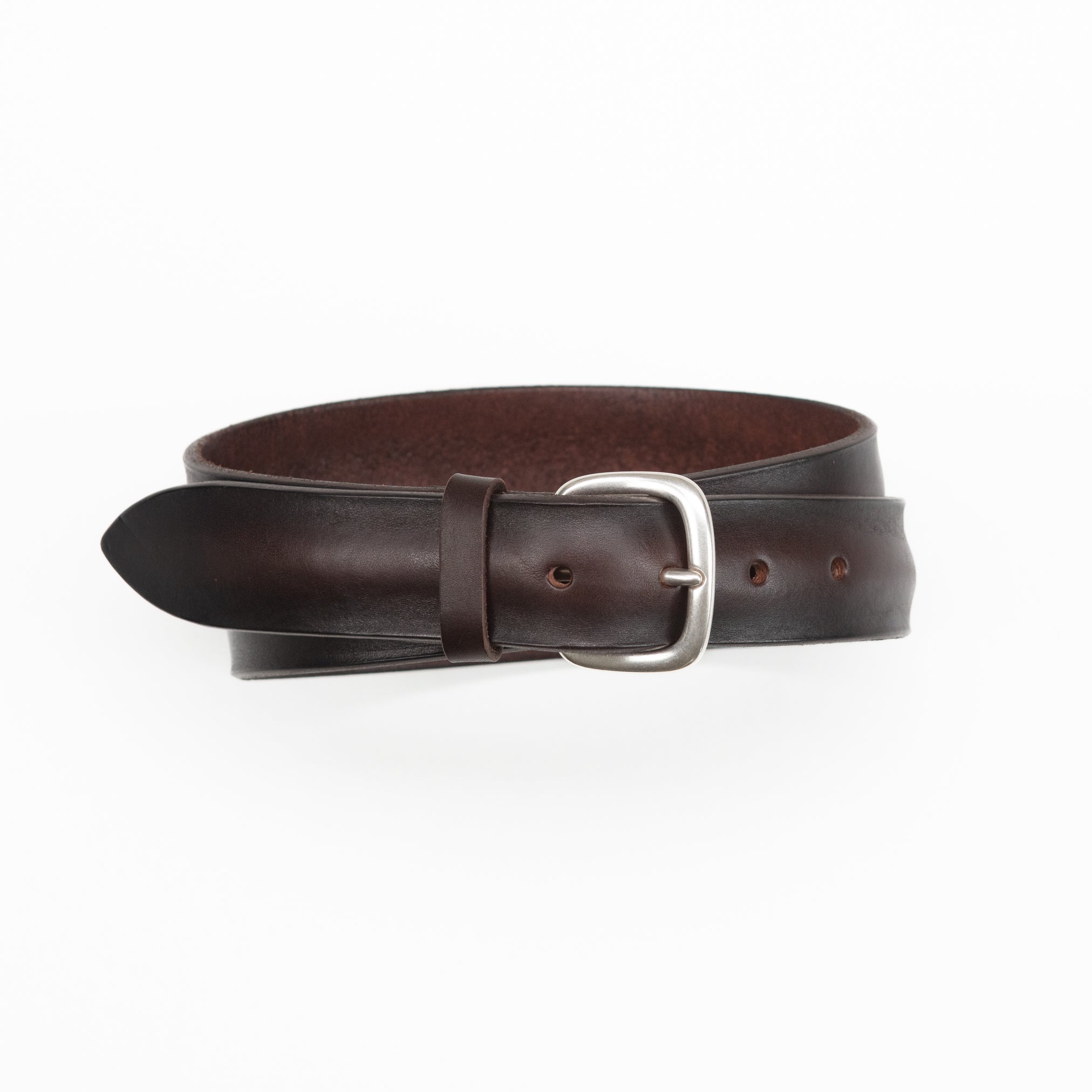 Aged Brown Leather Belt