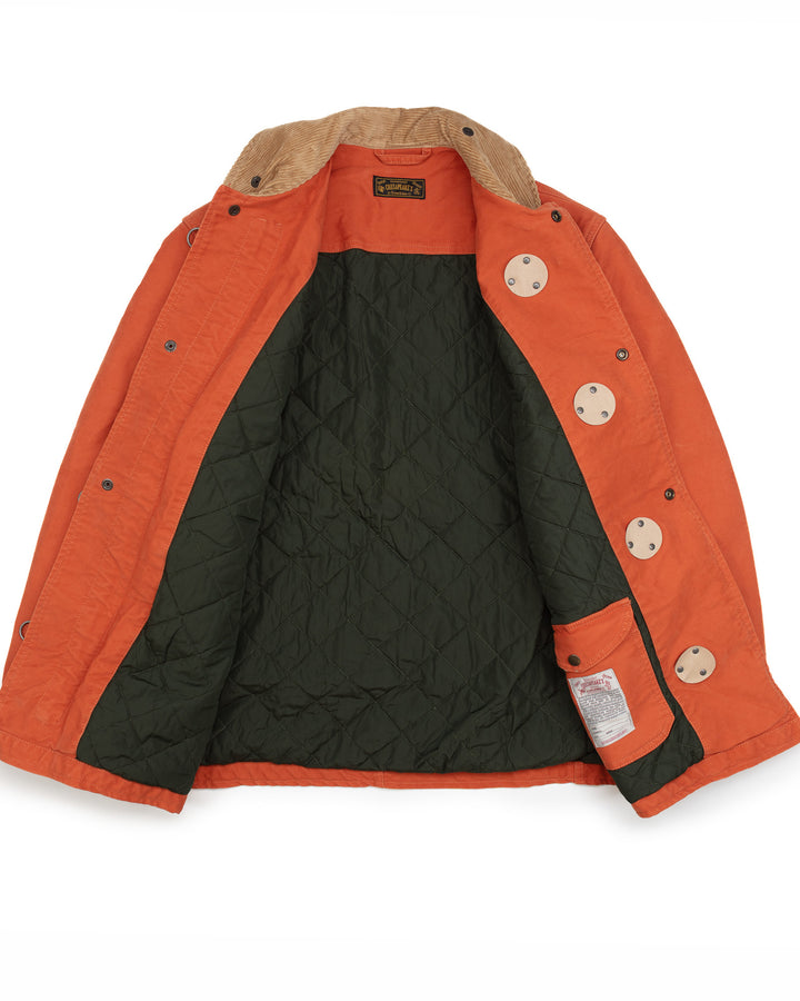 The Bedford Fireman Jacket in Orange Jungle Cloth