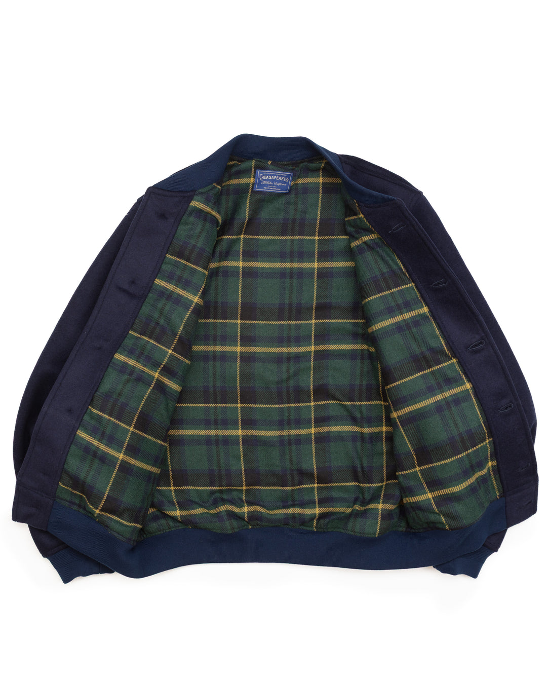 The Fenway Varsity Jacket in Navy Wool
