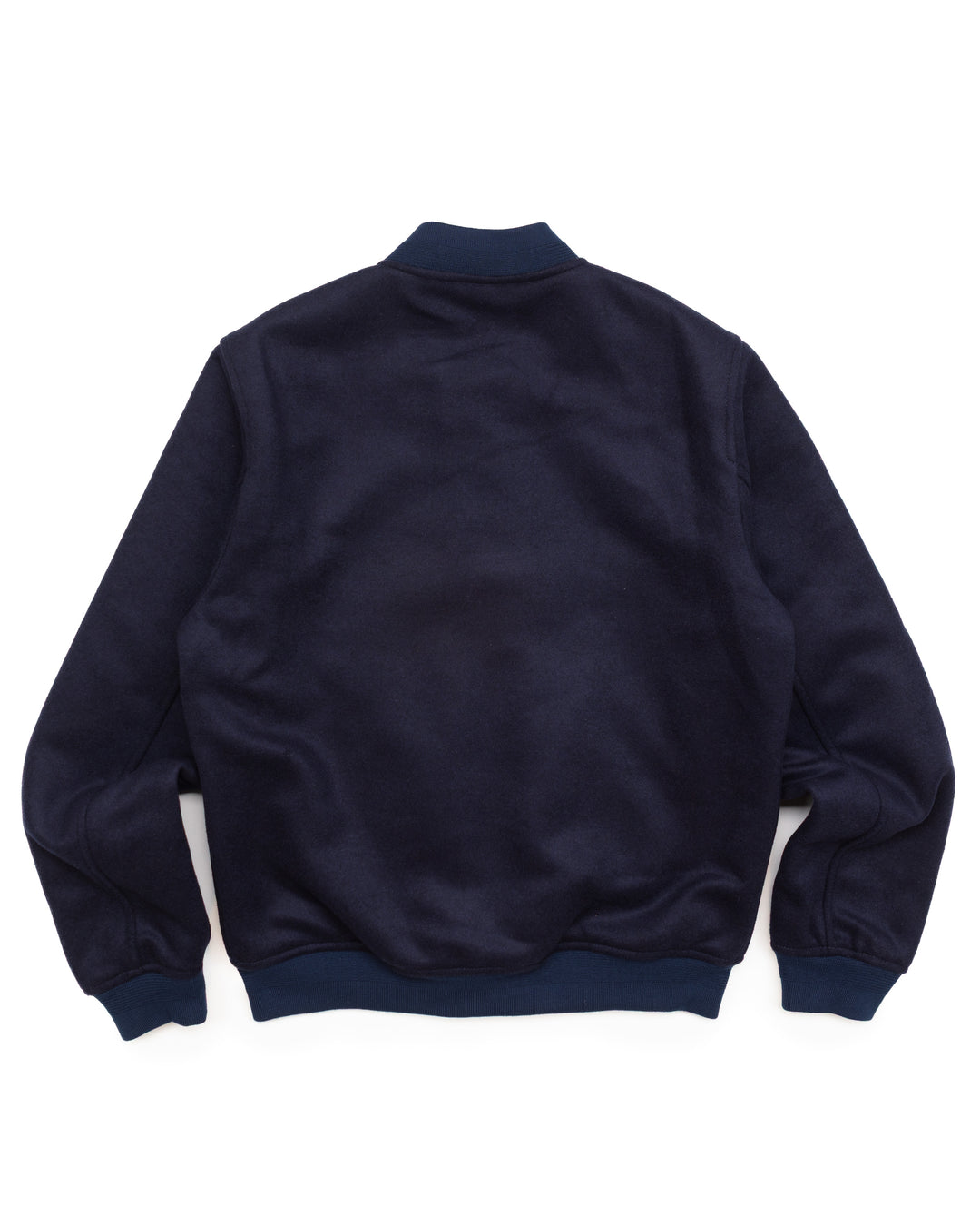 The Fenway Varsity Jacket in Navy Wool