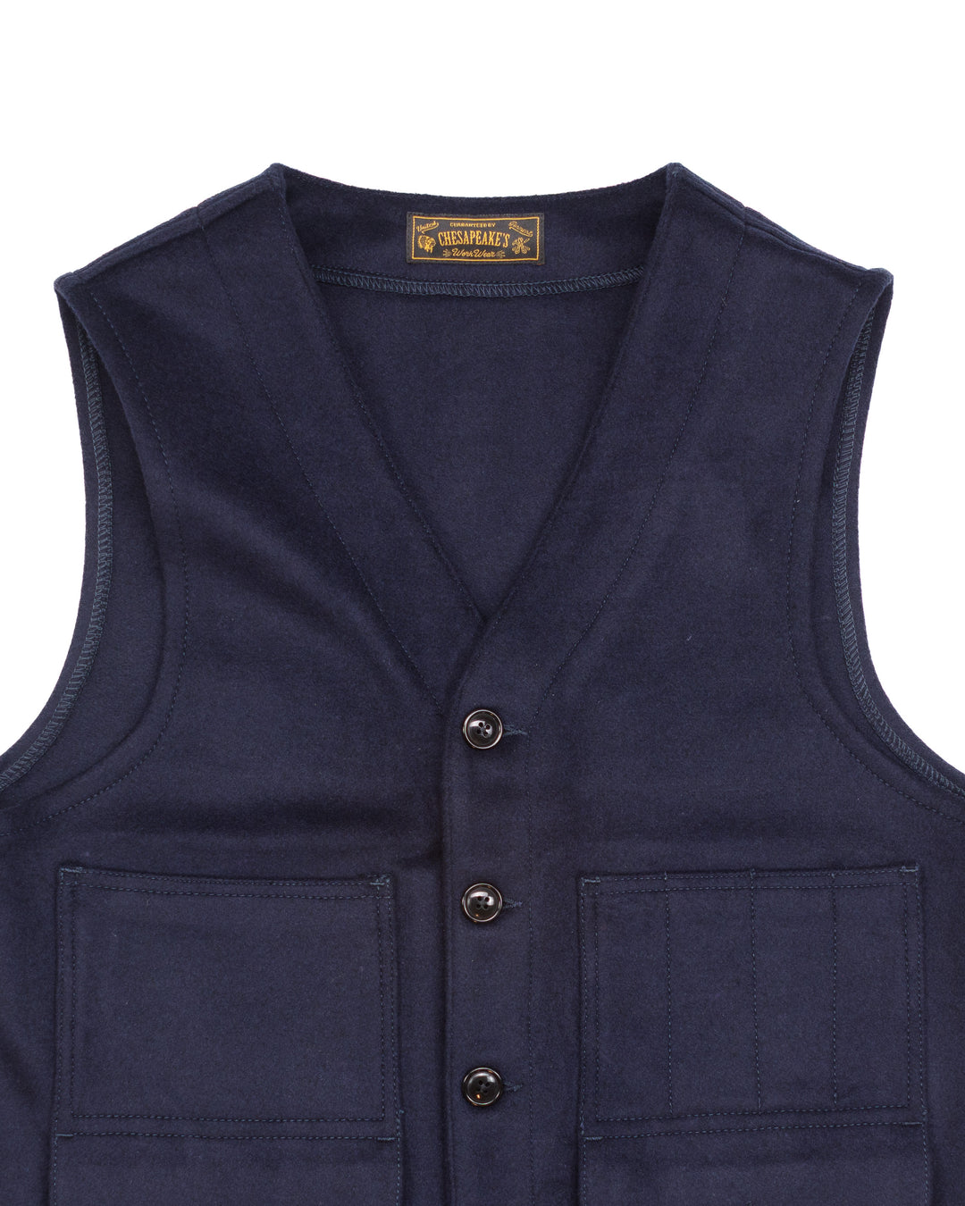 The Oregon Vest in Navy Wool