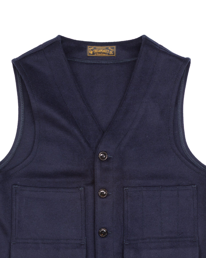 The Oregon Vest in Navy Wool
