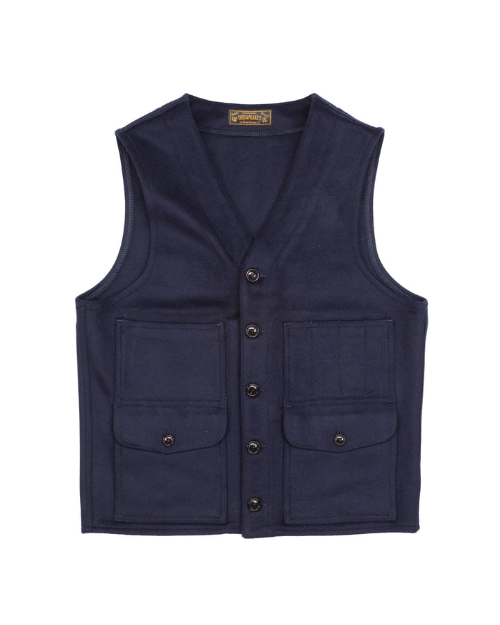 The Oregon Vest in Navy Wool